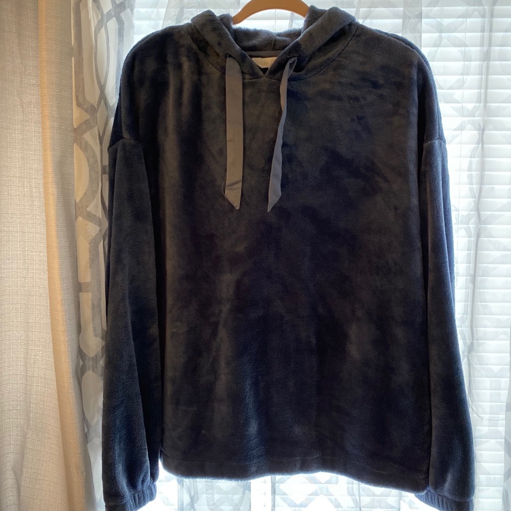 Fuzzy fleece hoodie